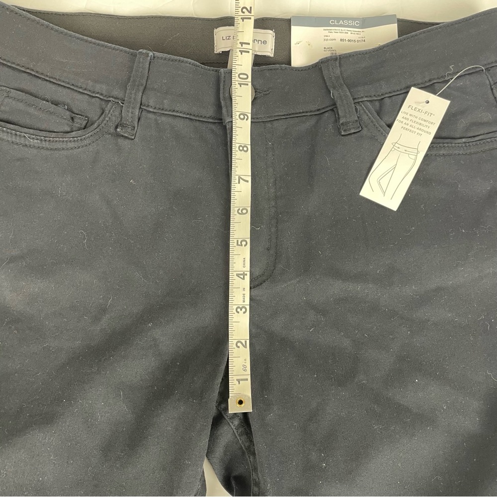 NWT‎ Liz Claiborne Black Classic Skinny Jeans Size 12 Flex Fit - Picture 13 of 14